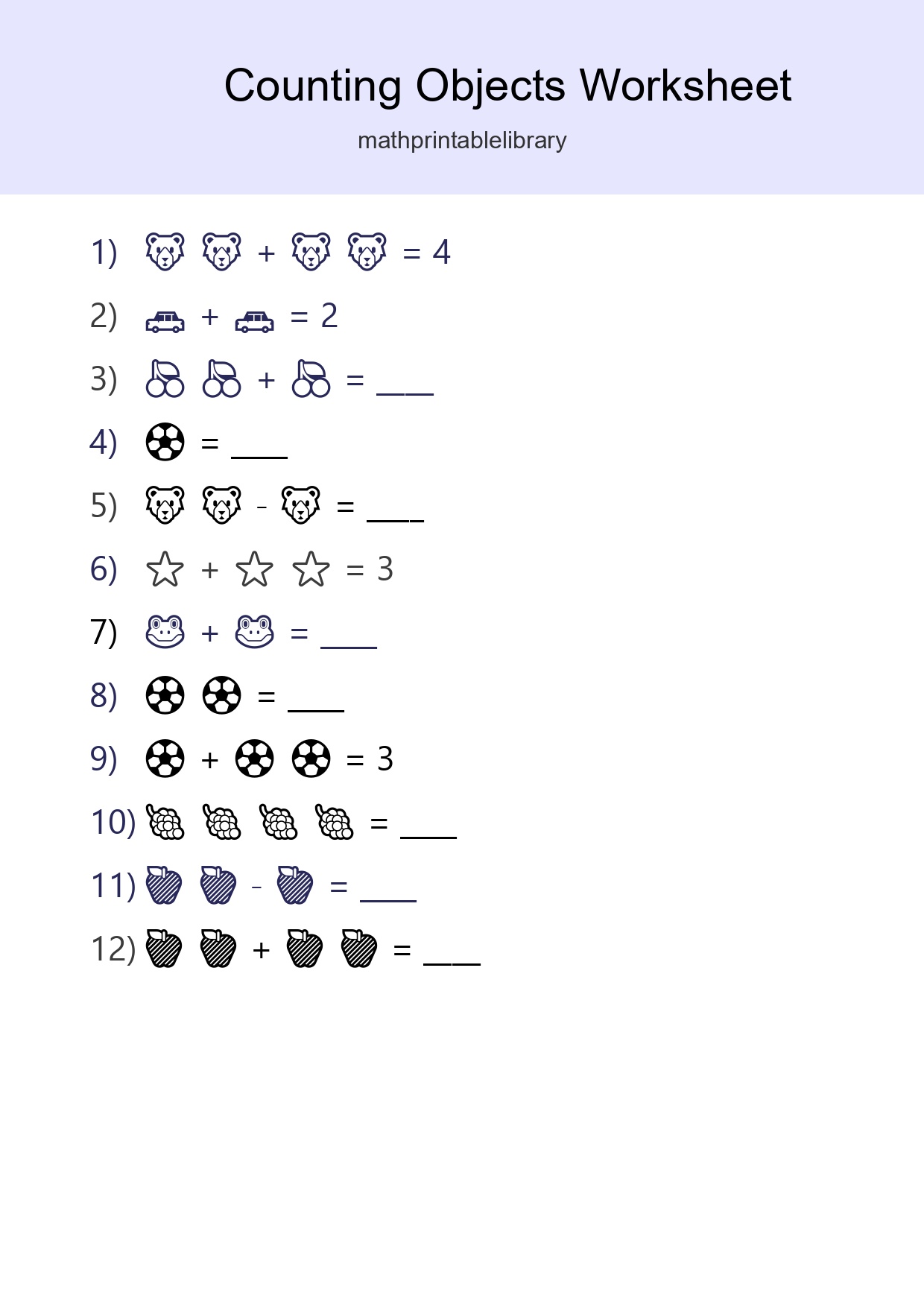 Learn Counting With Pictures Worksheet (Pre-K) - Part 212