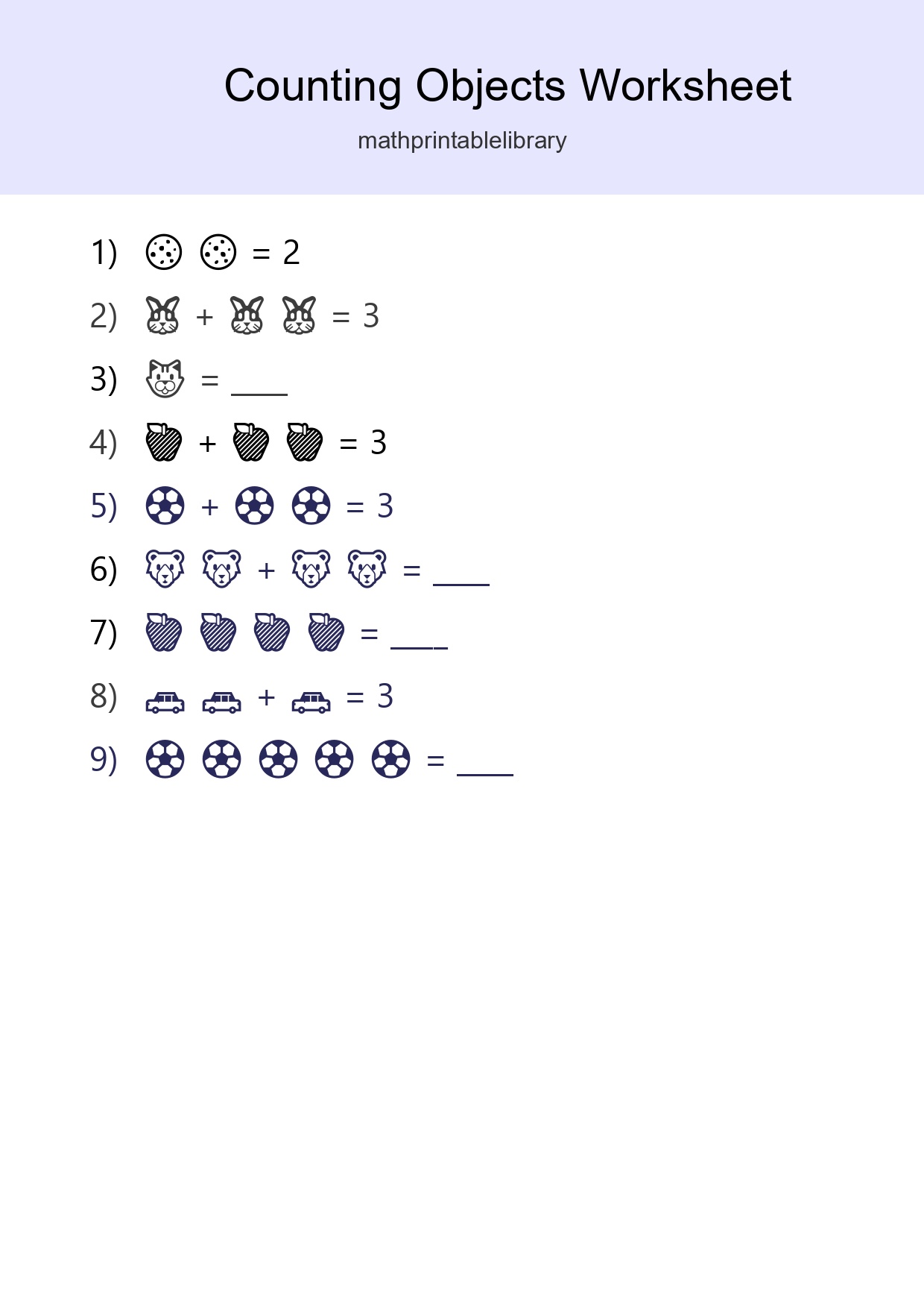 Learn Counting With Pictures Worksheet (Pre-K) - Part 267
